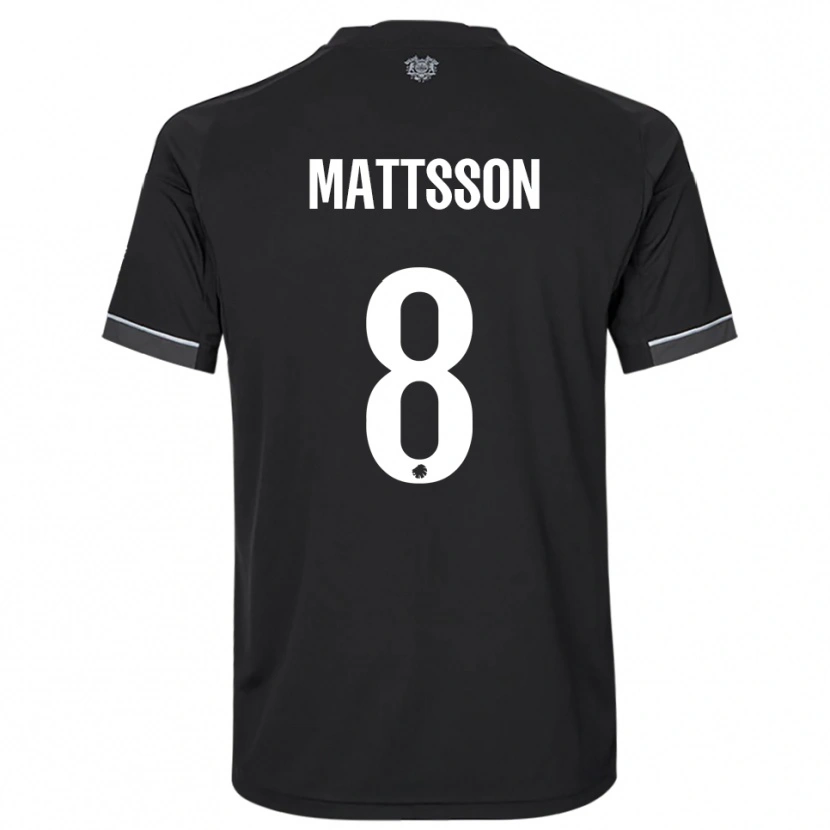 Danxen Heren Magnus Mattsson #8 Zwart Wit Uitshirt Uittenue 2025/26 T-Shirt