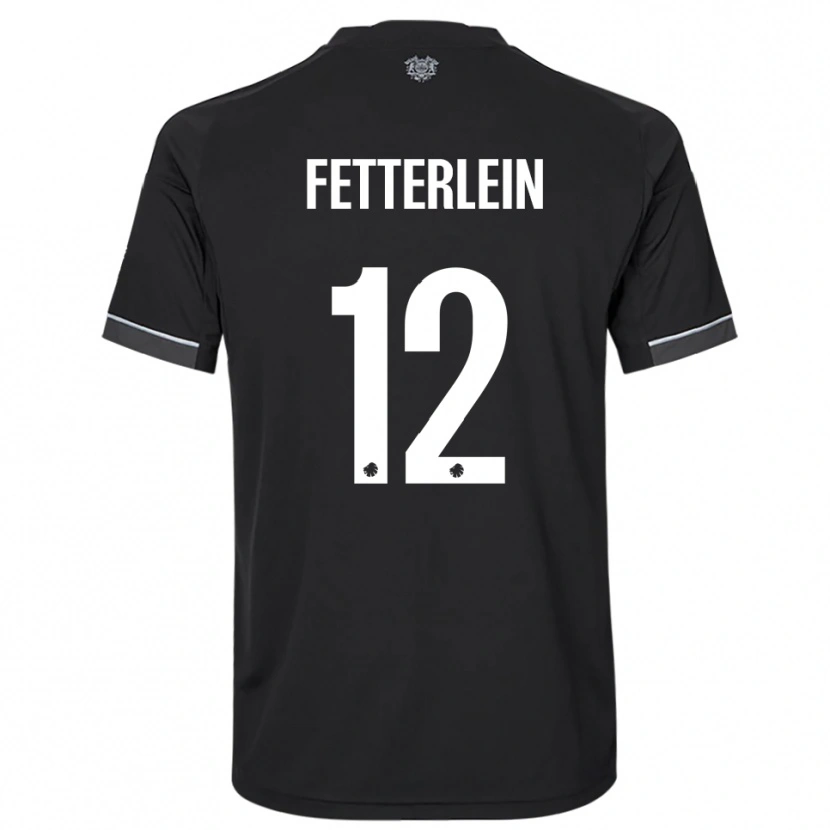 Danxen Heren Sean Fetterlein #12 Zwart Wit Uitshirt Uittenue 2025/26 T-Shirt