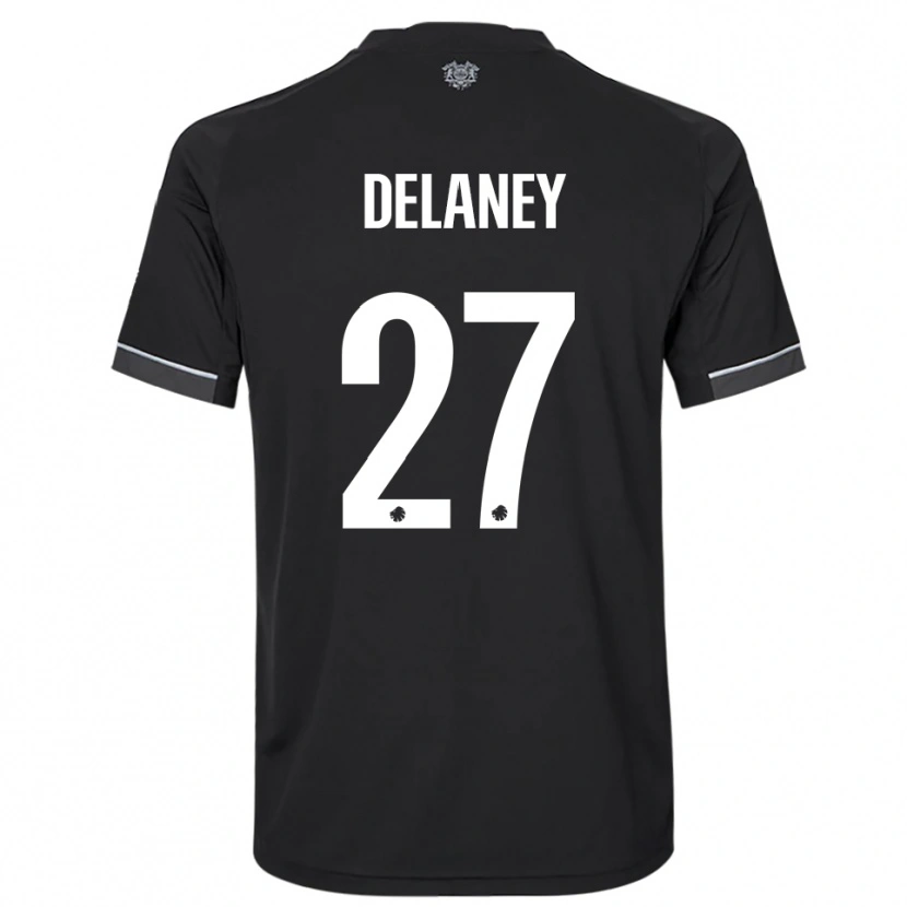 Danxen Heren Thomas Delaney #27 Zwart Wit Uitshirt Uittenue 2025/26 T-Shirt