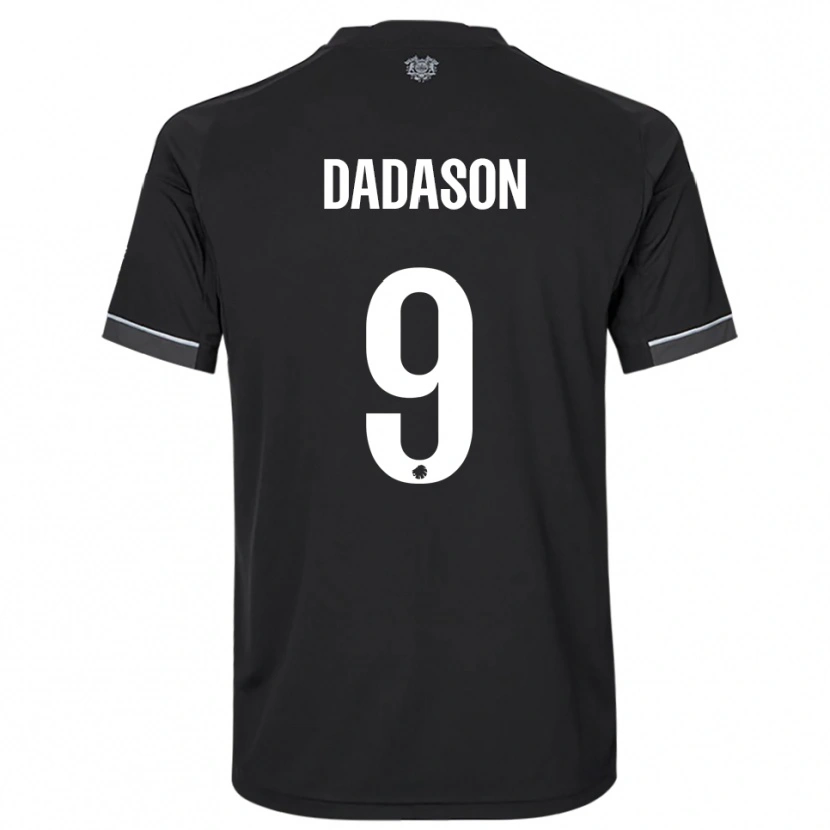 Danxen Heren Viktor Dadason #9 Zwart Wit Uitshirt Uittenue 2025/26 T-Shirt