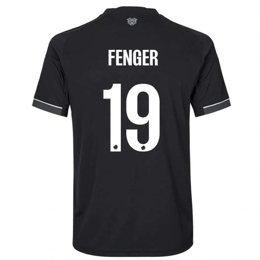 Danxen Heren Oskar Fenger #19 Zwart Wit Uitshirt Uittenue 2025/26 T-Shirt