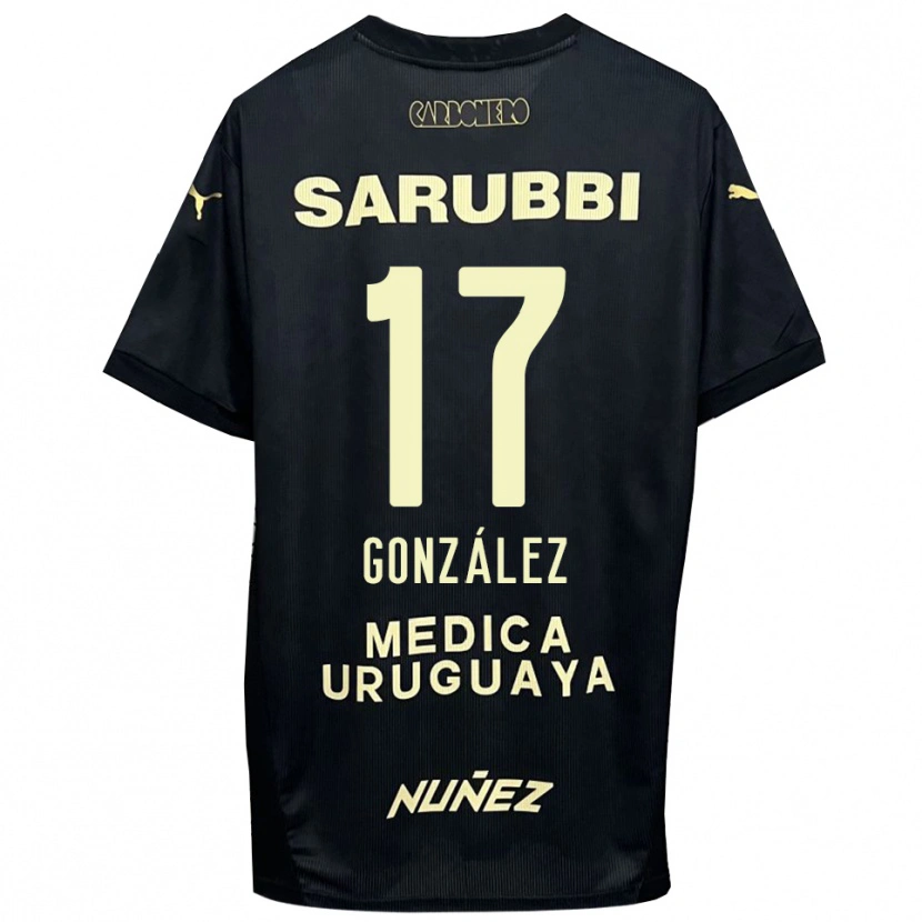 Danxen Heren Luciano González #17 Zwart Goud Uitshirt Uittenue 2025/26 T-Shirt