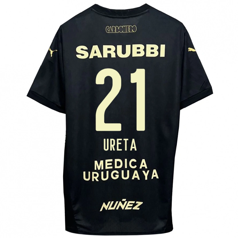 Danxen Heren Mateo Ureta #21 Zwart Goud Uitshirt Uittenue 2025/26 T-Shirt