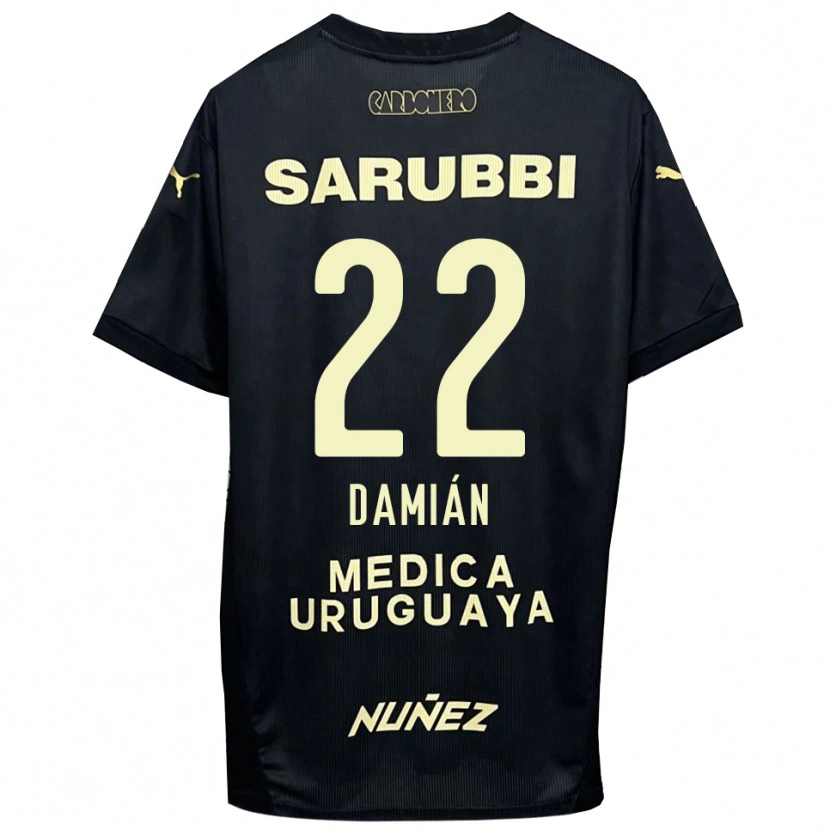 Danxen Heren Damián Suárez #22 Zwart Goud Uitshirt Uittenue 2025/26 T-Shirt