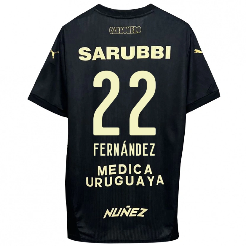 Danxen Heren Francisco Fernández #22 Zwart Goud Uitshirt Uittenue 2025/26 T-Shirt