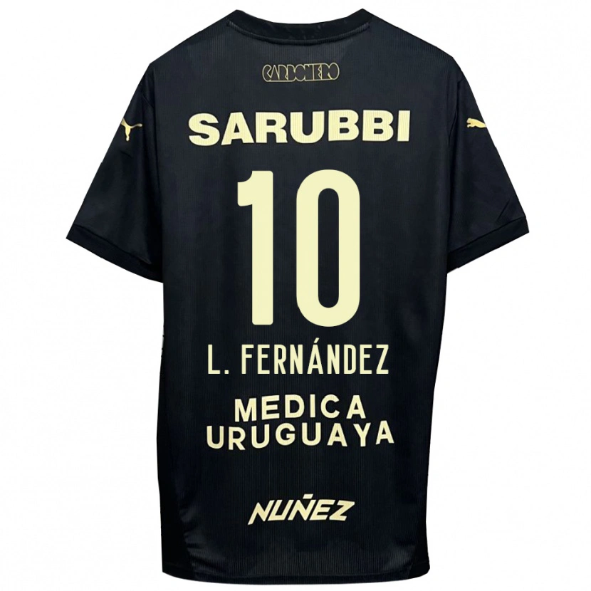 Danxen Heren Leonardo Fernández #10 Zwart Goud Uitshirt Uittenue 2025/26 T-Shirt