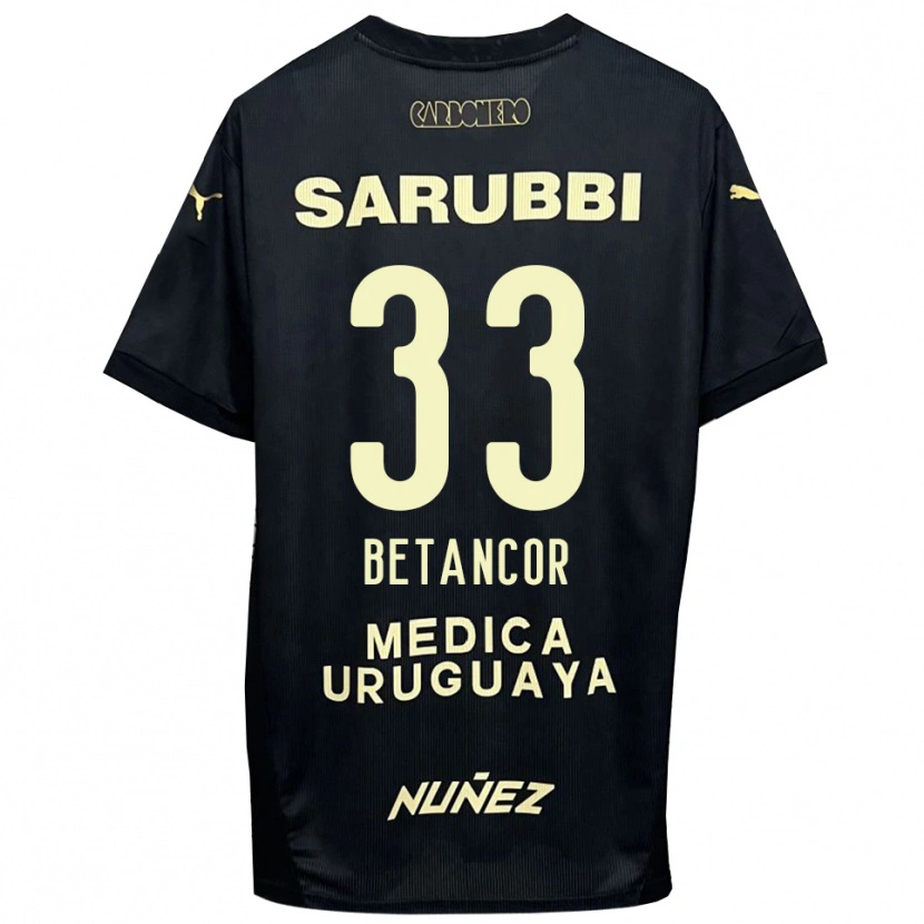 Danxen Heren Bruno Betancor #33 Zwart Goud Uitshirt Uittenue 2025/26 T-Shirt