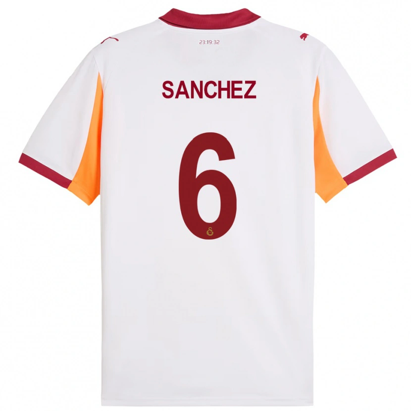Danxen Heren Davinson Sánchez #6 Wit Rood Uitshirt Uittenue 2025/26 T-Shirt