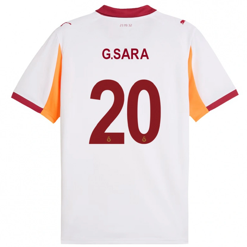 Danxen Heren Gabriel Sara #20 Wit Rood Uitshirt Uittenue 2025/26 T-Shirt