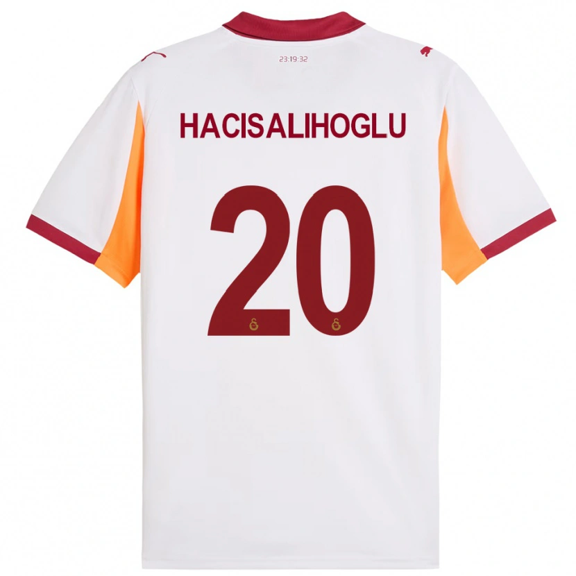 Danxen Heren Arda Hacisalihoglu #20 Wit Rood Uitshirt Uittenue 2025/26 T-Shirt