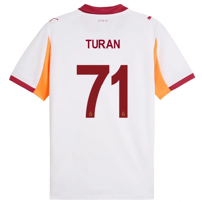 Danxen Heren Hasan Turan #71 Wit Rood Uitshirt Uittenue 2025/26 T-Shirt