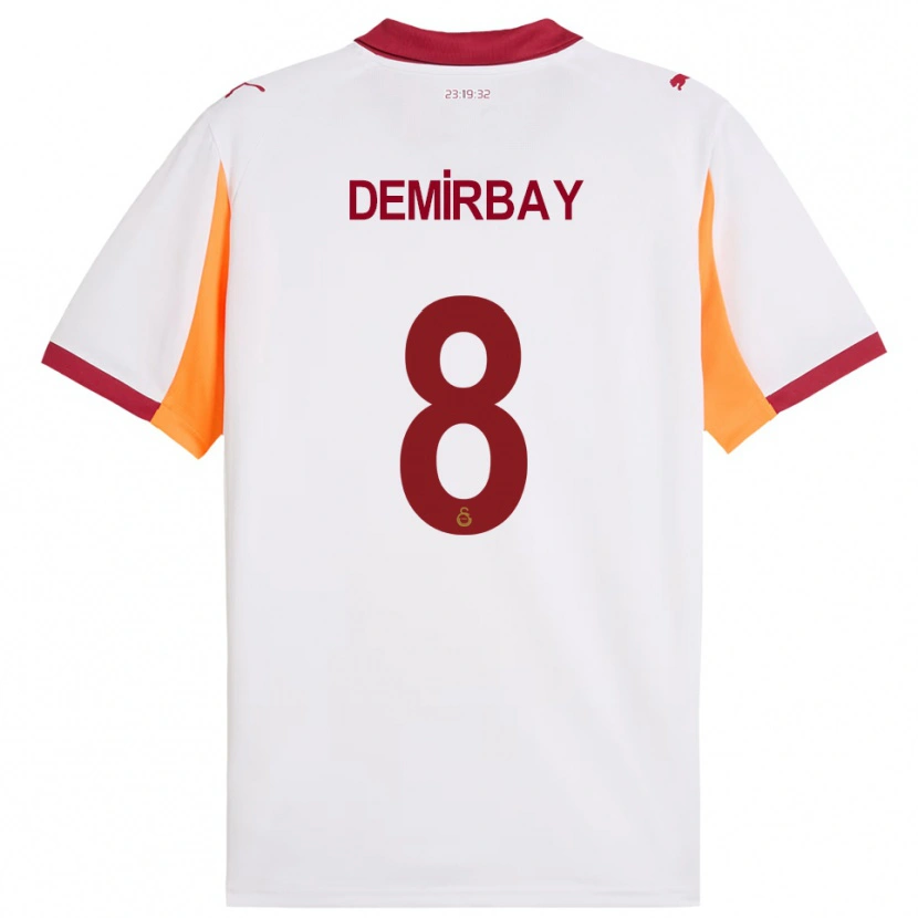 Danxen Heren Kerem Demirbay #8 Wit Rood Uitshirt Uittenue 2025/26 T-Shirt