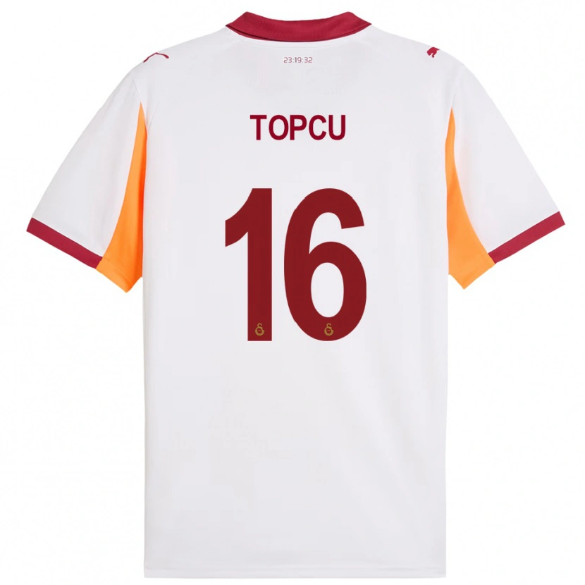 Danxen Heren Ebru Topçu #16 Wit Rood Uitshirt Uittenue 2025/26 T-Shirt
