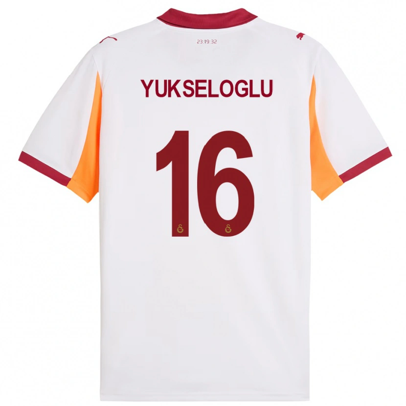Danxen Heren Ayaz Yükseloğlu #16 Wit Rood Uitshirt Uittenue 2025/26 T-Shirt