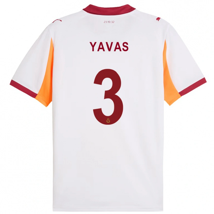 Danxen Heren Arda Yavas #3 Wit Rood Uitshirt Uittenue 2025/26 T-Shirt