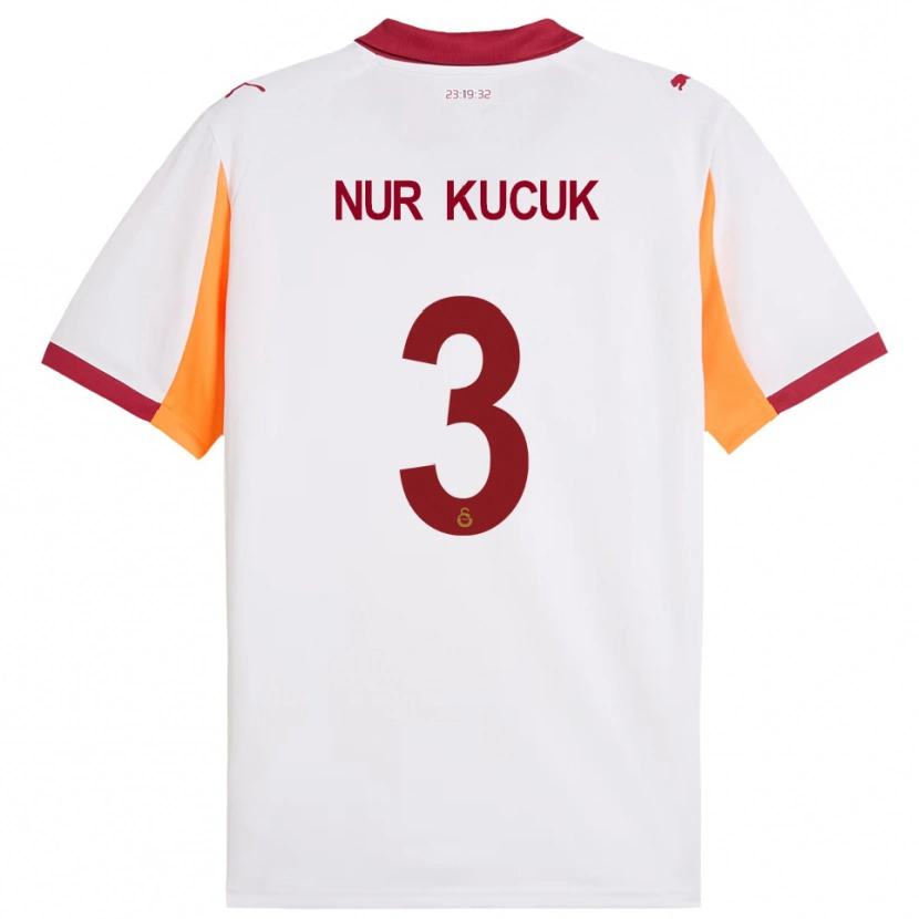 Danxen Heren Rabia Nur Küçük #3 Wit Rood Uitshirt Uittenue 2025/26 T-Shirt