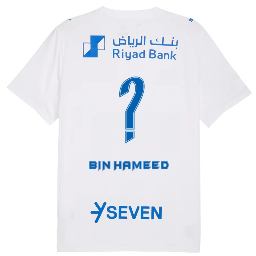 Danxen Heren Ahmed Bin Hameed #0 Wit Blauw Uitshirt Uittenue 2025/26 T-Shirt