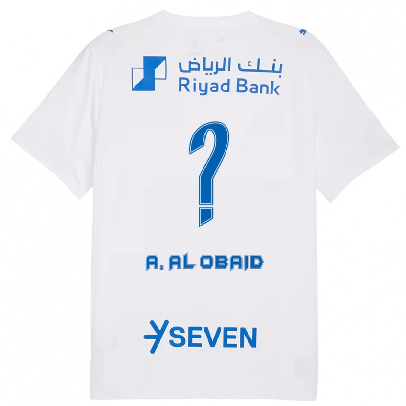 Danxen Heren Abdulrahman Al-Obaid #0 Wit Blauw Uitshirt Uittenue 2025/26 T-Shirt