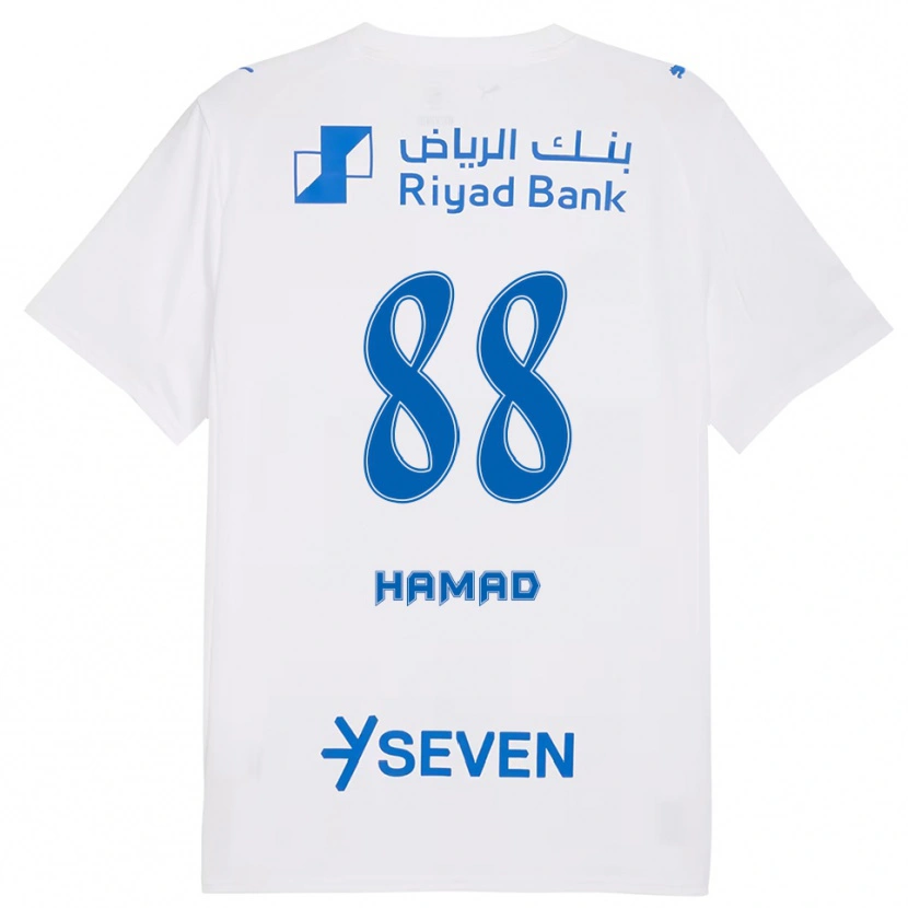 Danxen Heren Hamad Al-Yami #88 Wit Blauw Uitshirt Uittenue 2025/26 T-Shirt