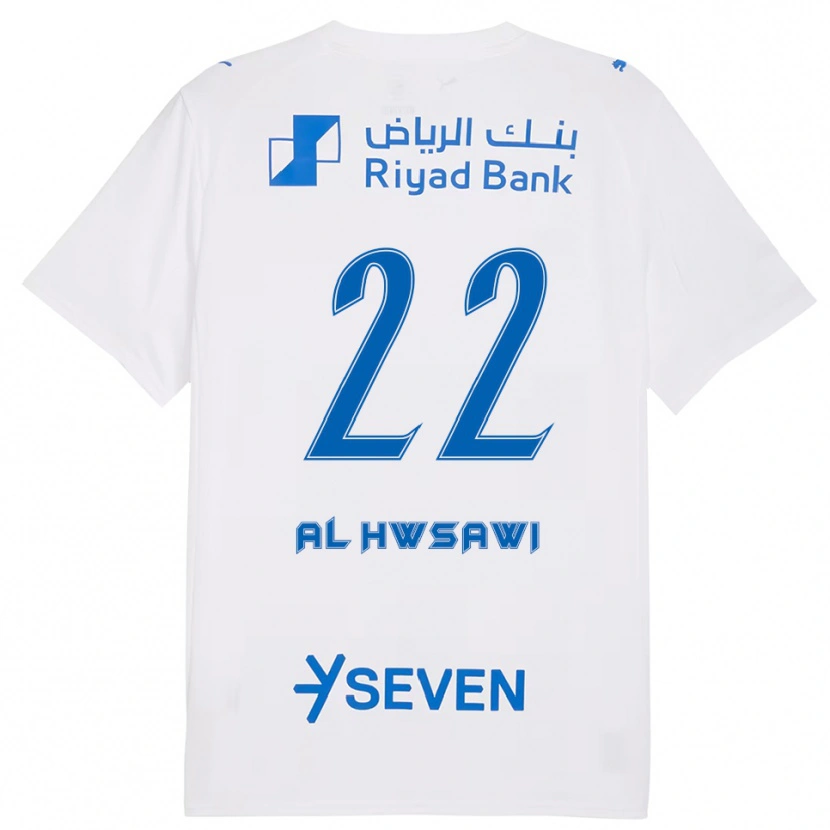Danxen Heren Shorouq Al-Hwsawi #22 Wit Blauw Uitshirt Uittenue 2025/26 T-Shirt