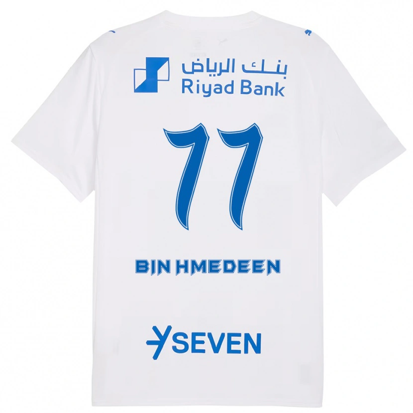 Danxen Heren Raghad Bin Hmedeen #77 Wit Blauw Uitshirt Uittenue 2025/26 T-Shirt