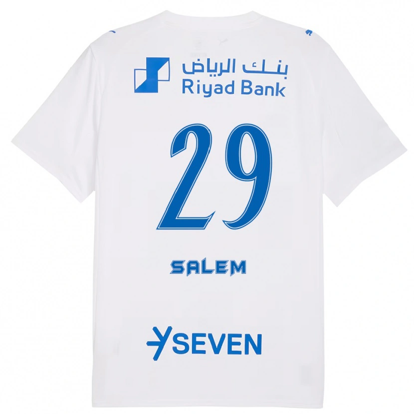 Danxen Heren Salem Al-Dawsari #29 Wit Blauw Uitshirt Uittenue 2025/26 T-Shirt