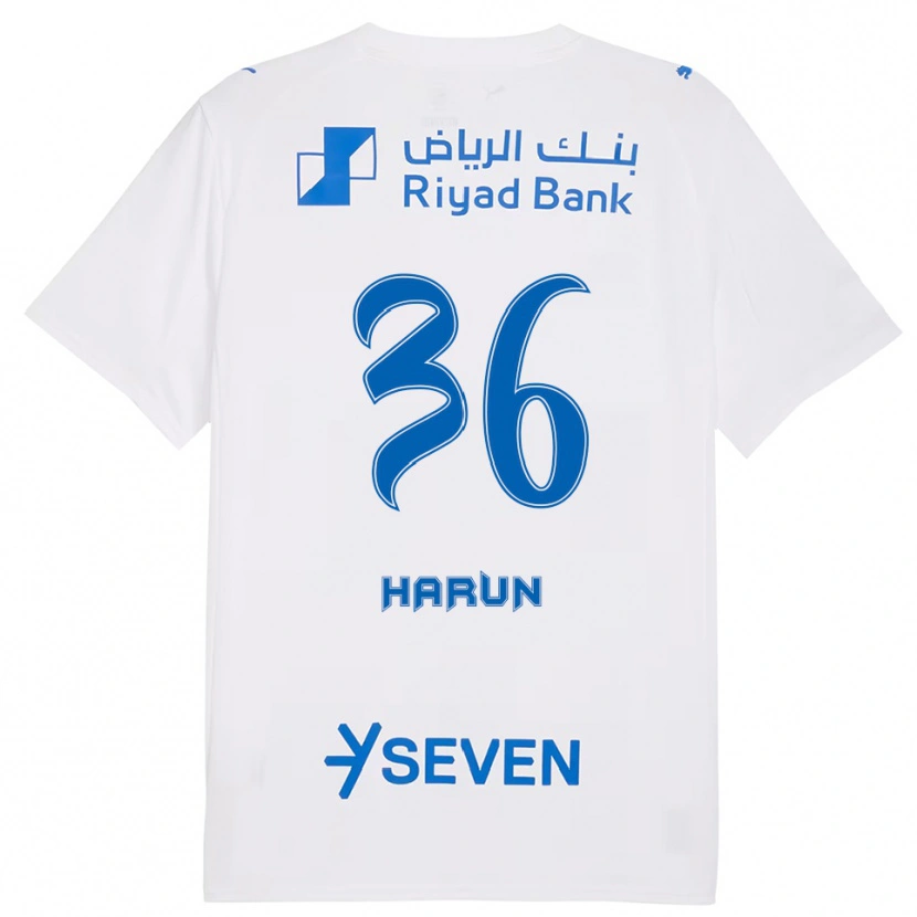 Danxen Heren Saud Haroun #36 Wit Blauw Uitshirt Uittenue 2025/26 T-Shirt