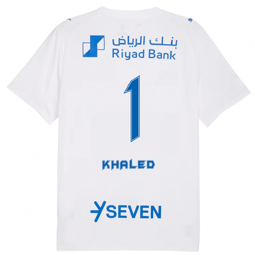 Danxen Heren Nawal Khaled #1 Wit Blauw Uitshirt Uittenue 2025/26 T-Shirt