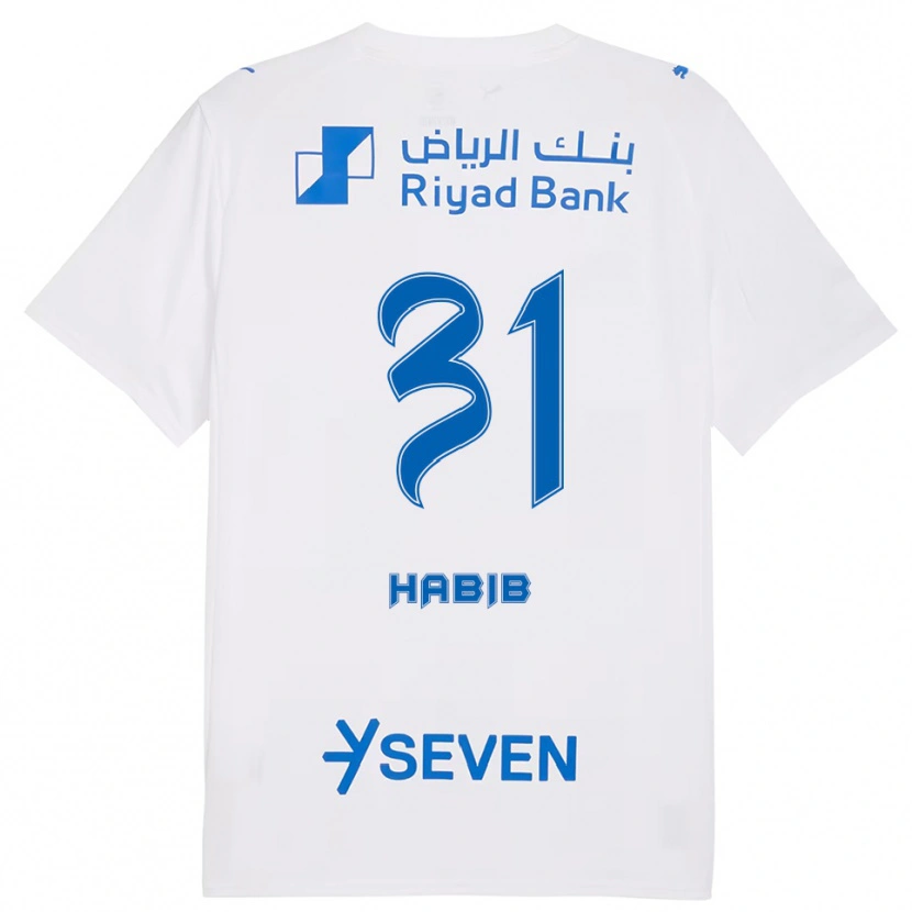 Danxen Heren Habib Al-Wutaian #31 Wit Blauw Uitshirt Uittenue 2025/26 T-Shirt