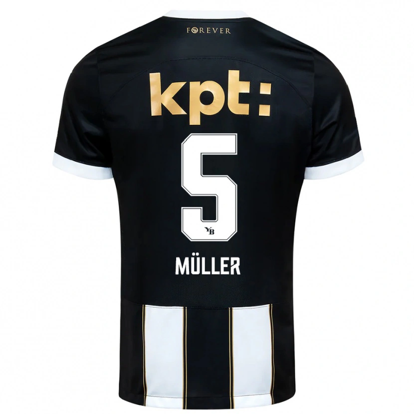 Danxen Heren Loy Müller #5 Zwart Wit Uitshirt Uittenue 2025/26 T-Shirt