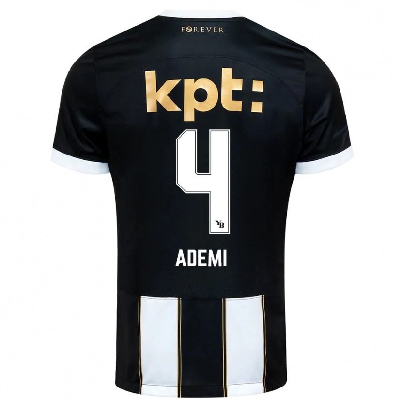 Danxen Heren Arnis Ademi #4 Zwart Wit Uitshirt Uittenue 2025/26 T-Shirt