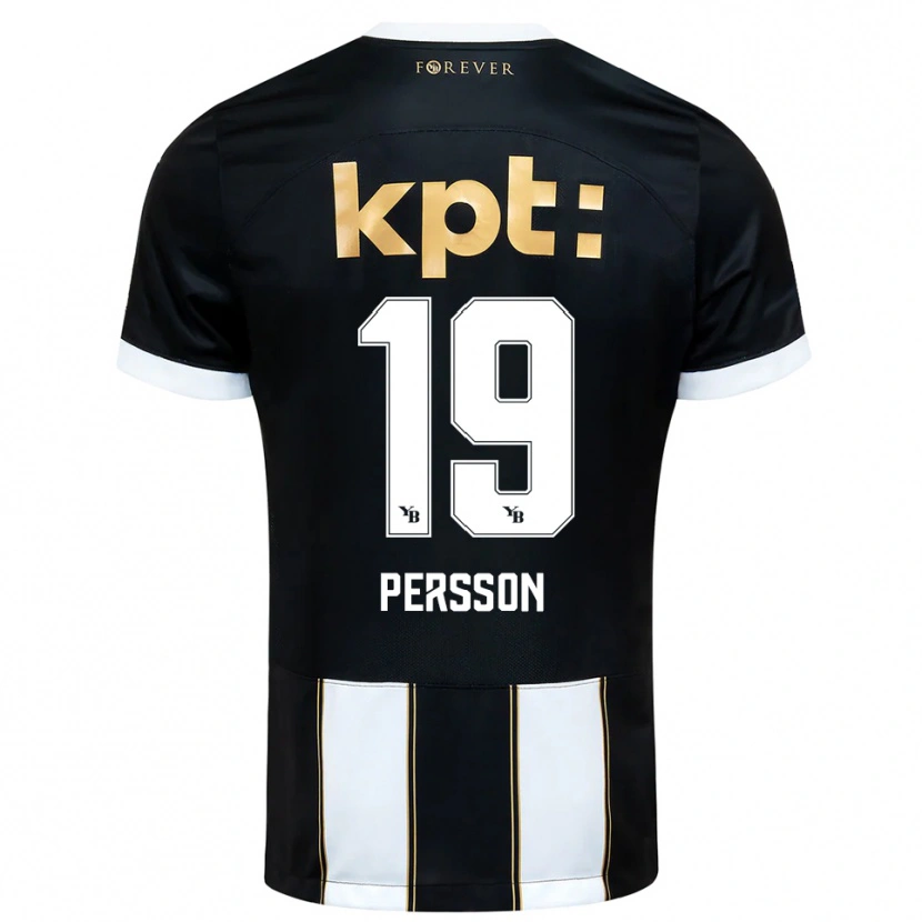 Danxen Heren Noah Persson #19 Zwart Wit Uitshirt Uittenue 2025/26 T-Shirt
