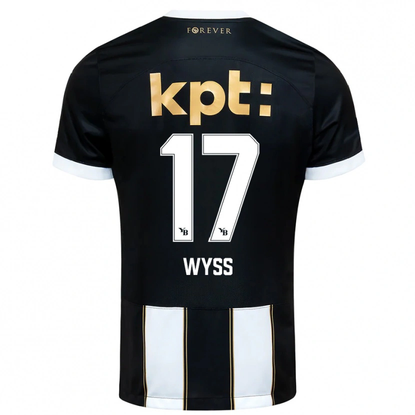 Danxen Heren Ryan Wyss #17 Zwart Wit Uitshirt Uittenue 2025/26 T-Shirt