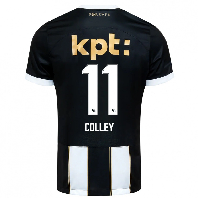 Danxen Heren Ebrima Colley #11 Zwart Wit Uitshirt Uittenue 2025/26 T-Shirt