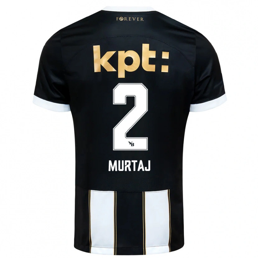 Danxen Heren Auron Murtaj #2 Zwart Wit Uitshirt Uittenue 2025/26 T-Shirt