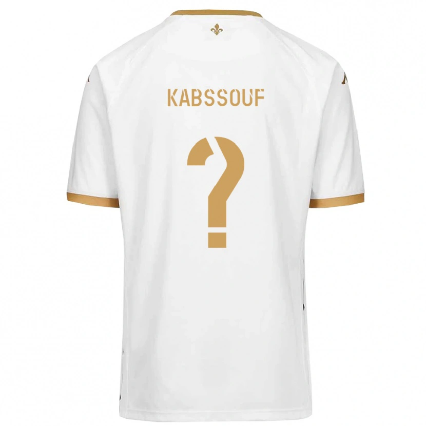 Danxen Heren Salim Kabssouf #0 Wit Goud Uitshirt Uittenue 2025/26 T-Shirt