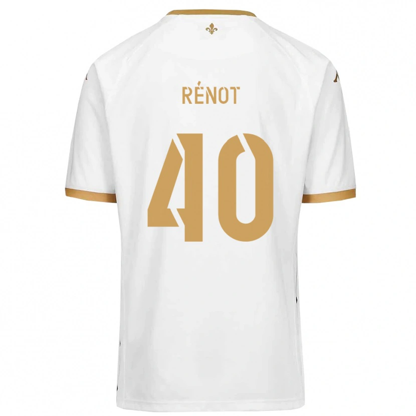 Danxen Heren Sébastien Rénot #40 Wit Goud Uitshirt Uittenue 2025/26 T-Shirt