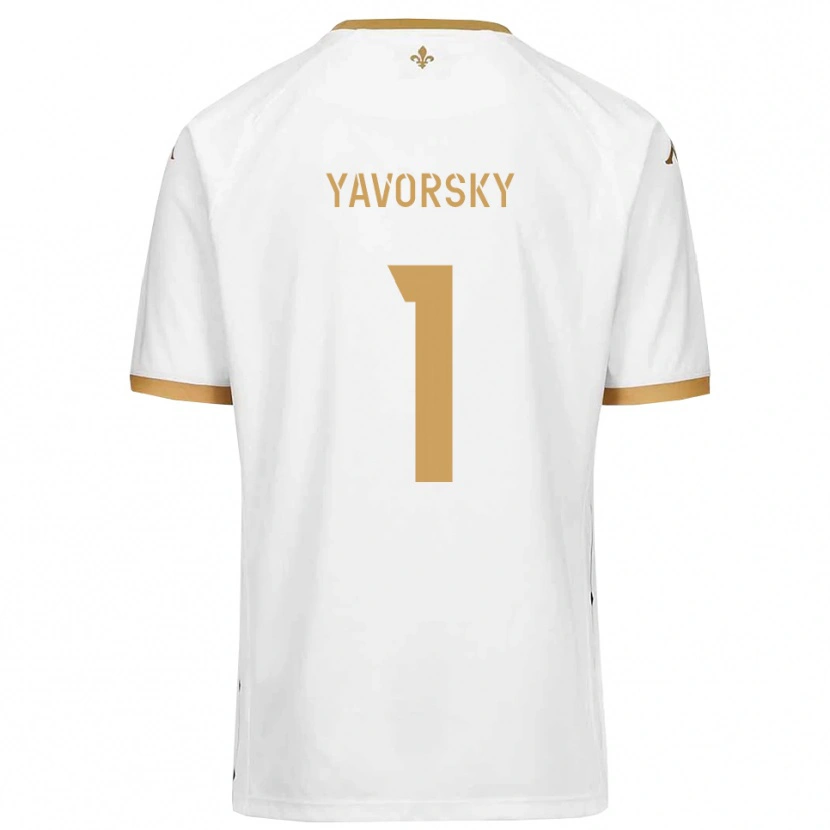 Danxen Heren Nathan Yavorsky #1 Wit Goud Uitshirt Uittenue 2025/26 T-Shirt