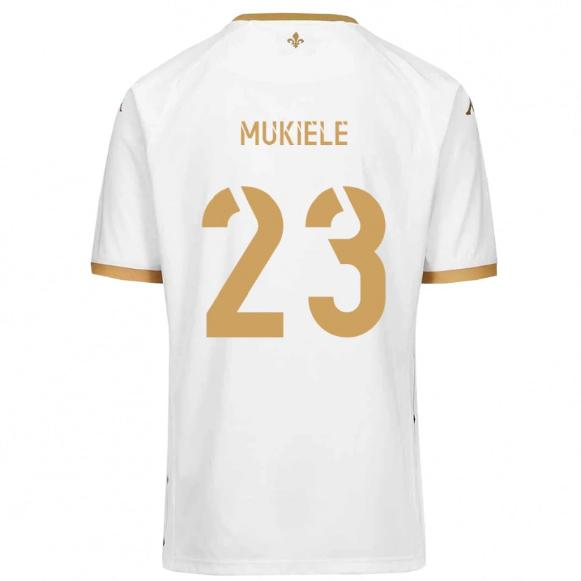 Danxen Heren Norvin Mukiele #23 Wit Goud Uitshirt Uittenue 2025/26 T-Shirt