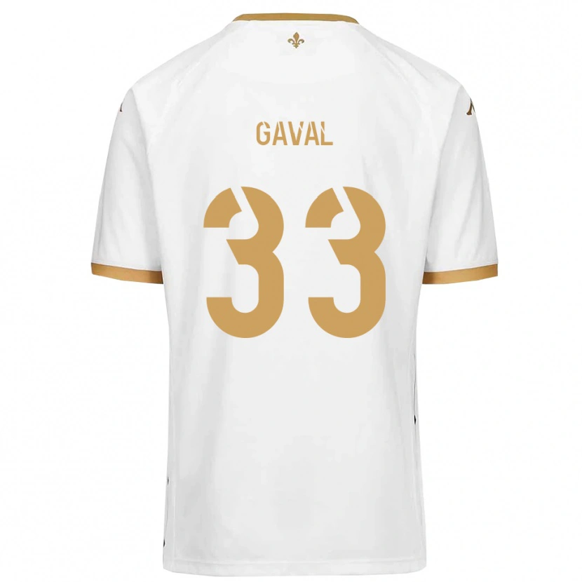 Danxen Heren Aimé Gaval #33 Wit Goud Uitshirt Uittenue 2025/26 T-Shirt