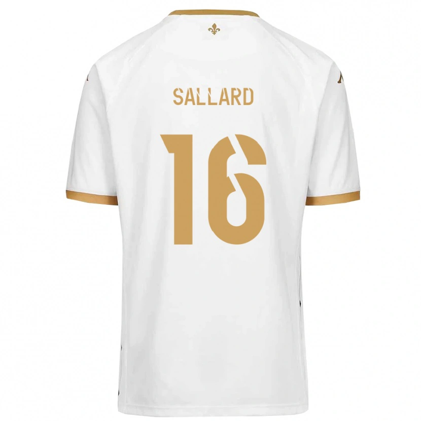 Danxen Heren Romain Sallard #16 Wit Goud Uitshirt Uittenue 2025/26 T-Shirt