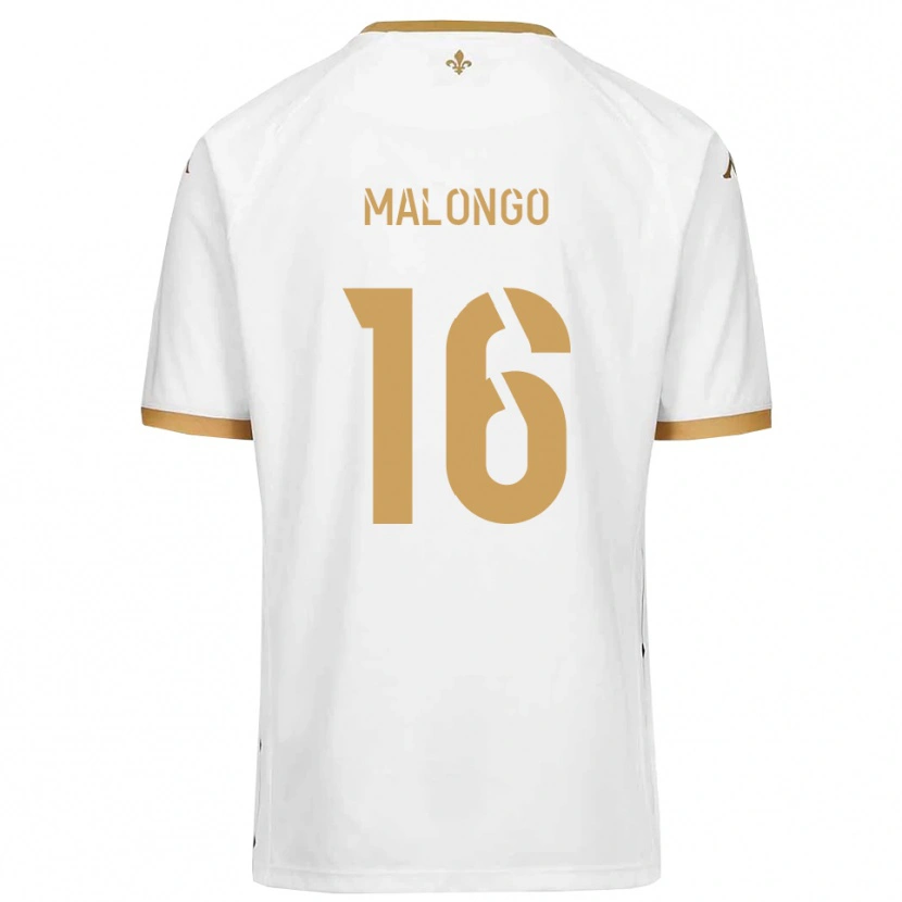 Danxen Heren Denzel Malongo #16 Wit Goud Uitshirt Uittenue 2025/26 T-Shirt