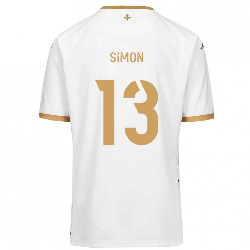 Danxen Heren Elie Simon #13 Wit Goud Uitshirt Uittenue 2025/26 T-Shirt