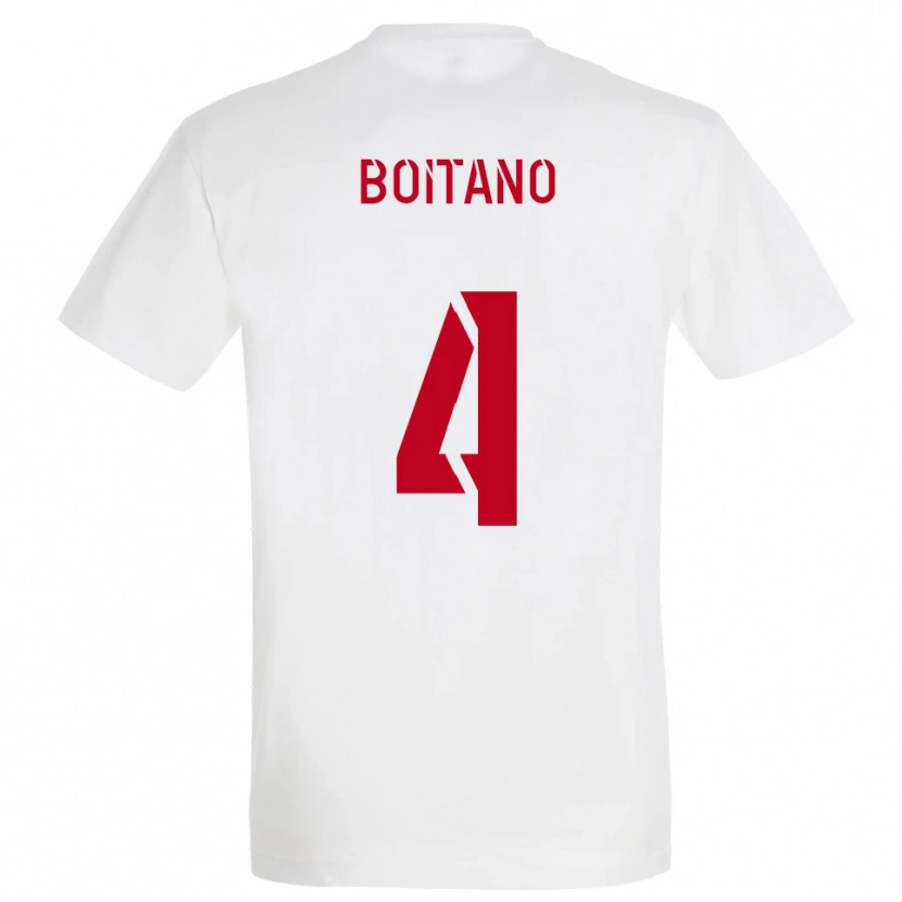 Danxen Heren Jean-Baptiste Boitano #4 Wit Rood Geel Uitshirt Uittenue 2025/26 T-Shirt