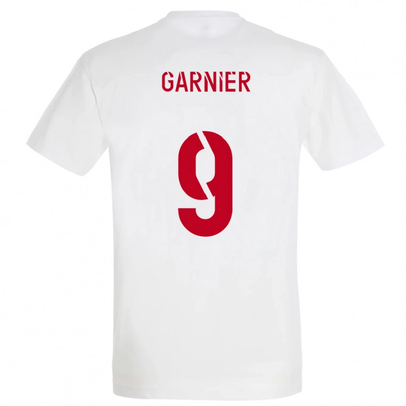 Danxen Heren Thomas Garnier #9 Wit Rood Geel Uitshirt Uittenue 2025/26 T-Shirt