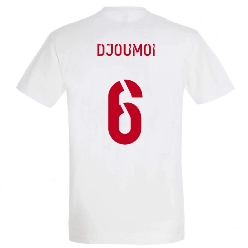 Danxen Heren Mourade Djoumoi #6 Wit Rood Geel Uitshirt Uittenue 2025/26 T-Shirt
