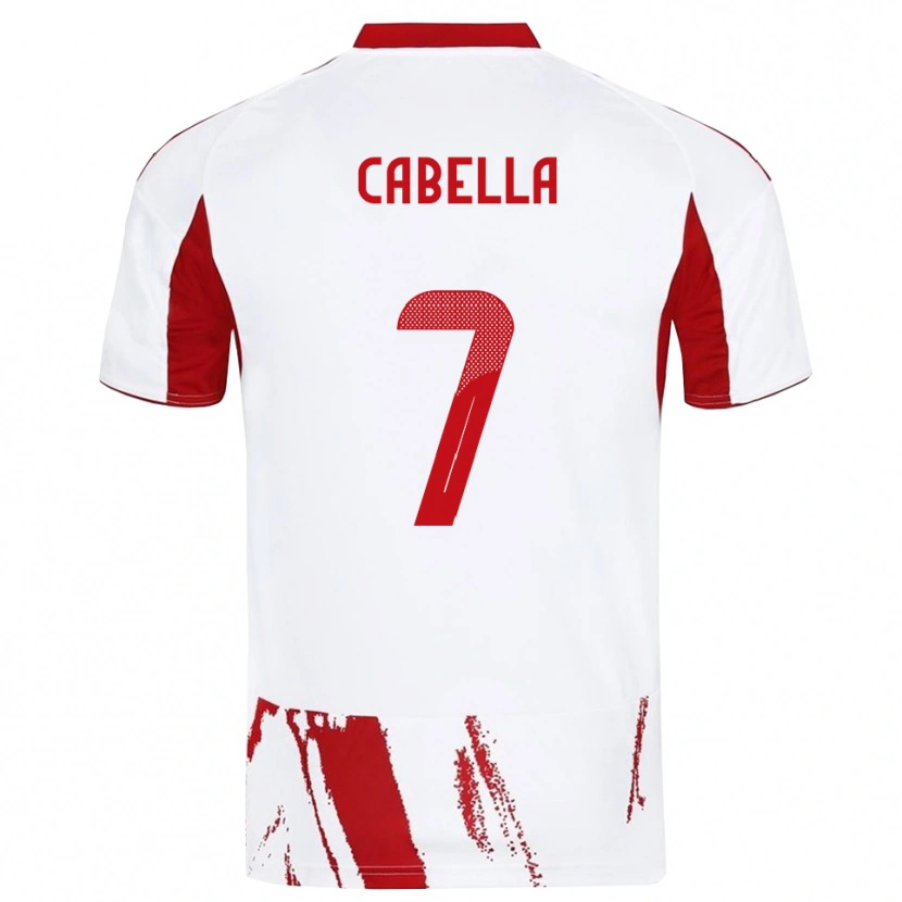 Danxen Heren Rémy Cabella #7 Wit Rood Uitshirt Uittenue 2025/26 T-Shirt