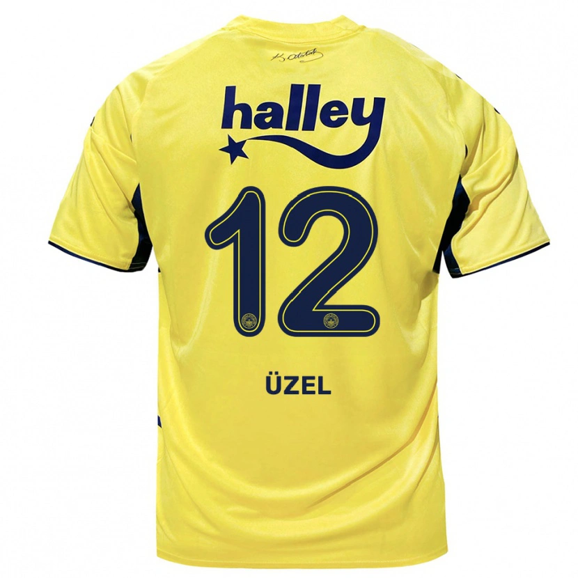 Danxen Heren Nevzat Üzel #12 Geel Donkerblauw Uitshirt Uittenue 2025/26 T-Shirt