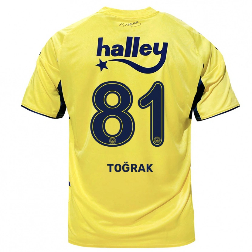 Danxen Heren Şükür Toğrak #81 Geel Donkerblauw Uitshirt Uittenue 2025/26 T-Shirt