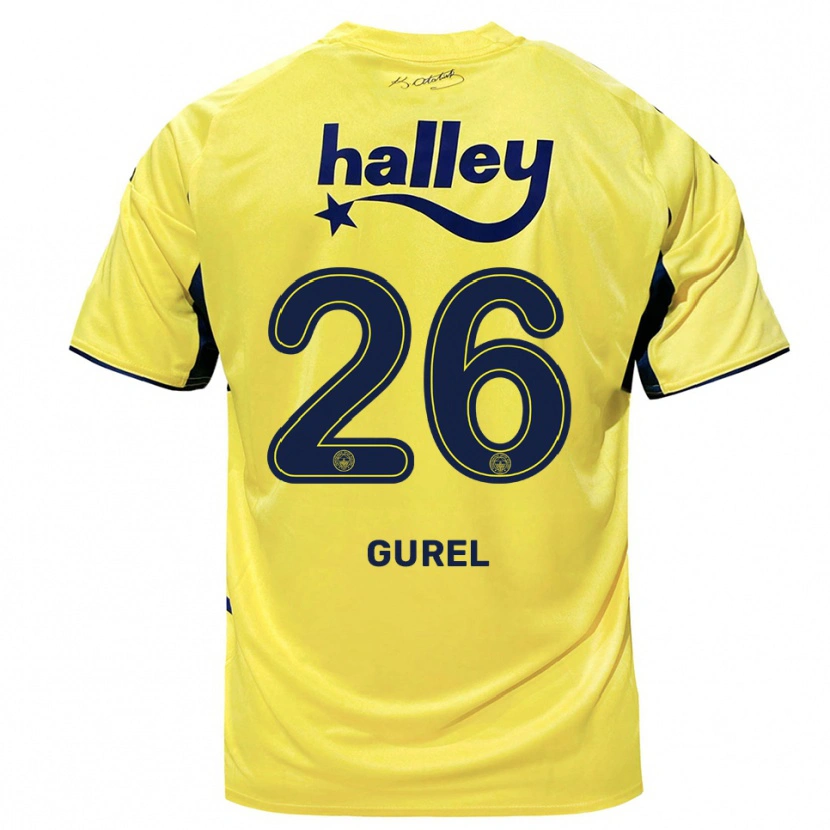 Danxen Heren Cansu Gürel #26 Geel Donkerblauw Uitshirt Uittenue 2025/26 T-Shirt